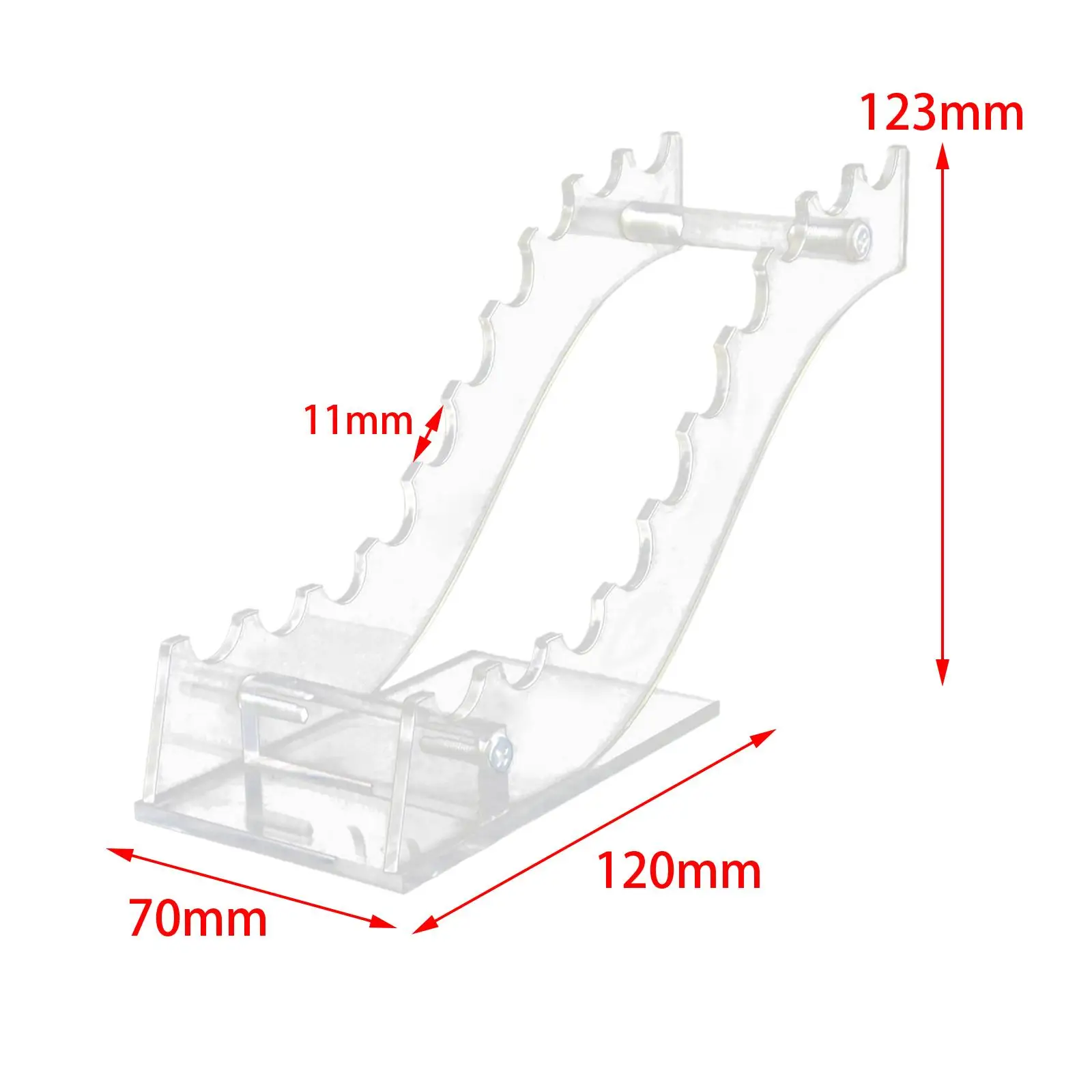 Imagem -06 - Clear Acrílico Pen Holder Suprimentos de Armazenamento Organização de Papelaria Pen Display Stand Pencil Rack