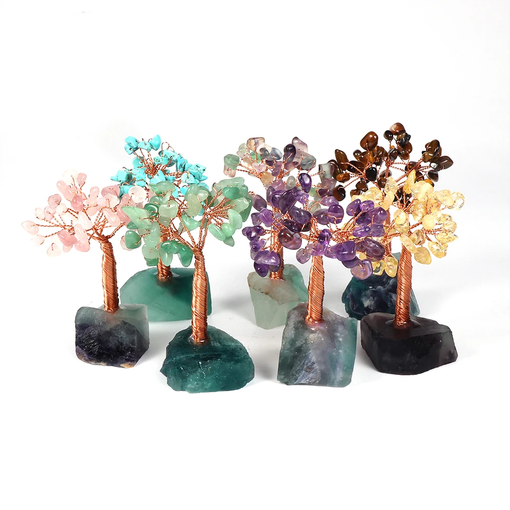 

Nabest Chips Gravel Copper Wrap Crystal Tree Home Office Car Decoration Crafts Money Lucky Feng Shui Trees Gathering Fortune