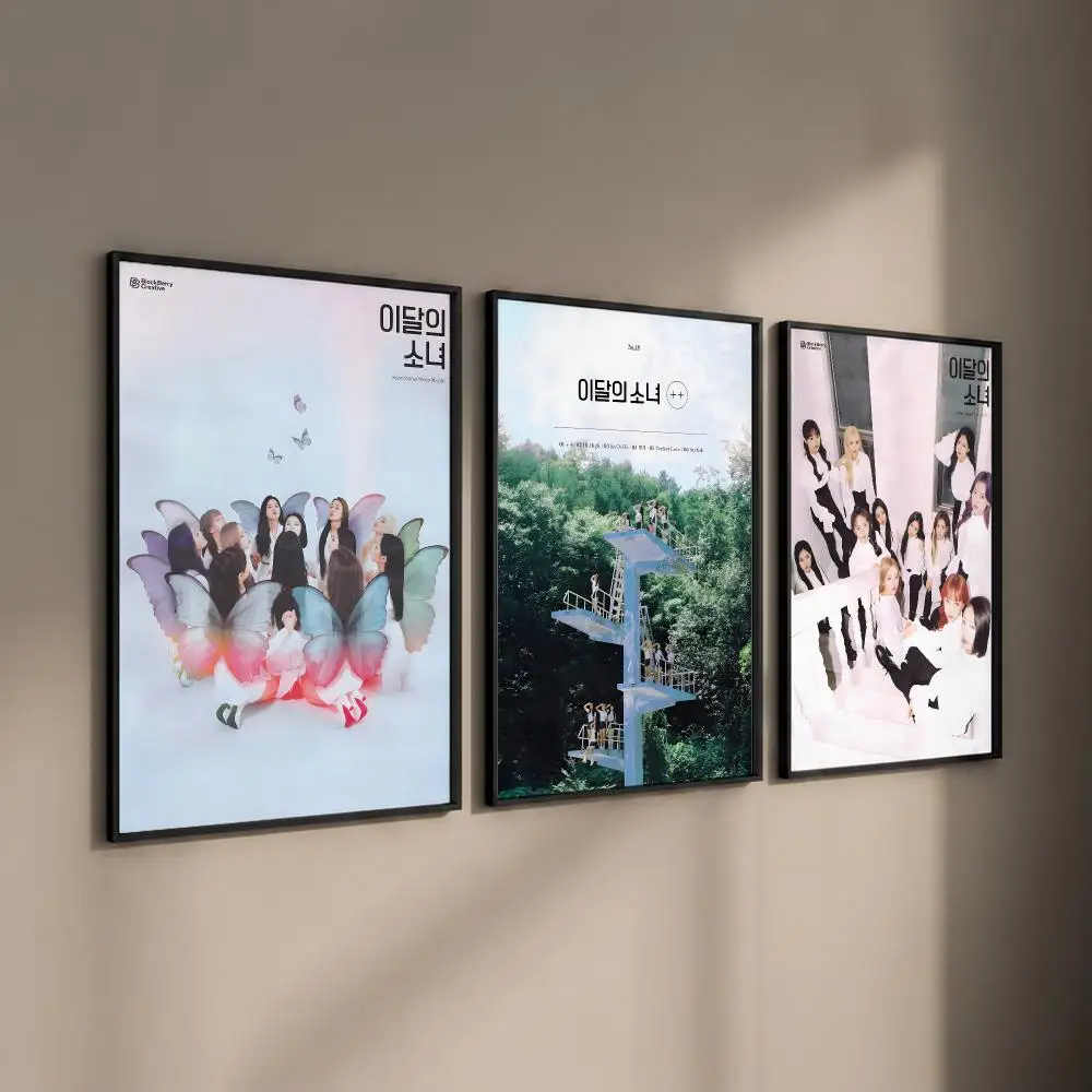 Idol Group LOONA Poster Self-adhesive Art Waterproof Paper Sticker Coffee House Bar Room Wall Decor