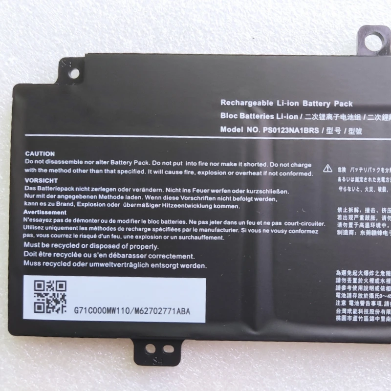 RozFaro PS0123NA1BRS 3ICP6/66/65 Laptop Battery 11.55V 48.7Wh 4220mAh For Toshiba Dynabook Portege Netbook Tablet PC