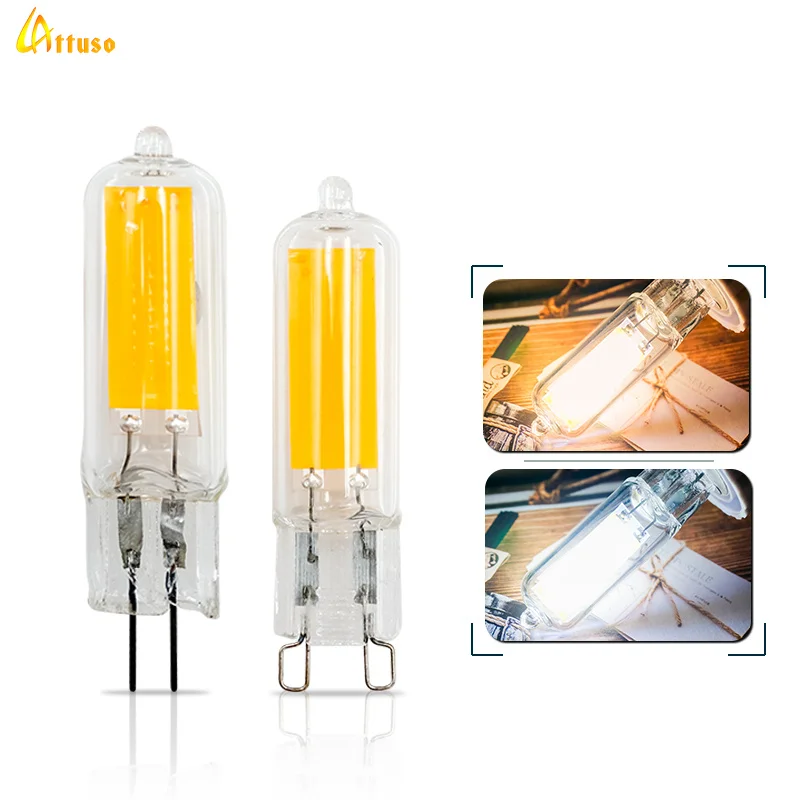 G9 LED Lamp AC 220V 240V 6W 9W Glass G4 COB Led Bulb Warm/Cold White Lampada Spotlight 360 Degree Angle Replace Halogen Light