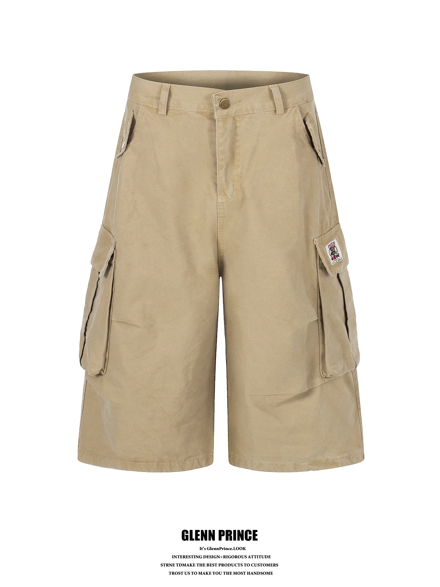 

GPstudio American Style Casual Men's Shorts with Multiple Pockets Workwear Seven-Foot Pants Loose Fit Comfortable Summer Shorts