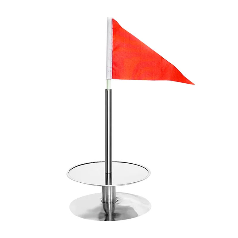 

Latest Golf Training Cups With Flag Concise Turnover Prevent Golf Cups For Competition Portable Stainless Steel Golf Hole Cup Du