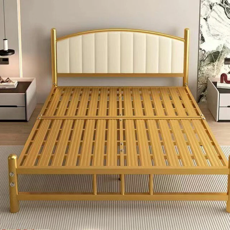 

Wrought iron double bed household 1.5 meters simple thickened bed apartment modern letto matrimoniale sleeping set furniture