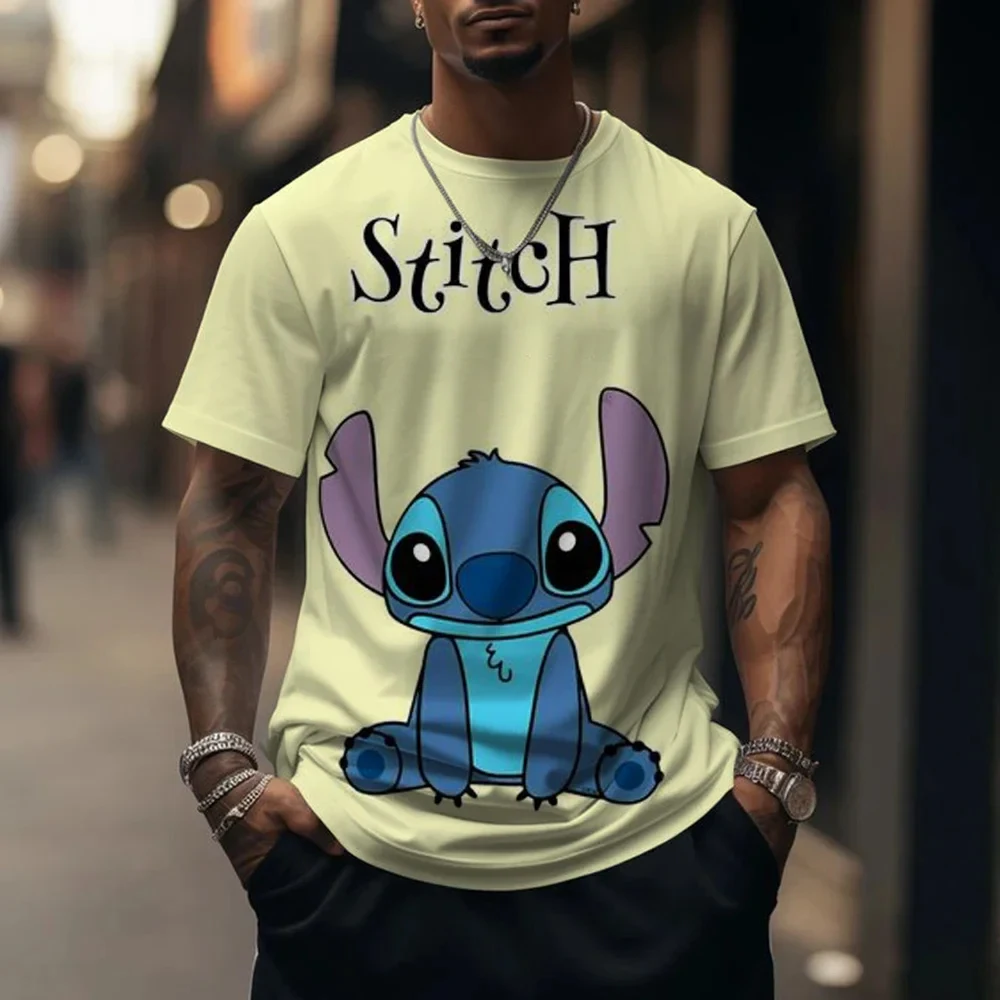 

Disney Stitch 3D Printed T-shirt for Men Women Quick Dry Short Sleeve Tee Daily Casual Plus Size T-shirt Multiple Colors