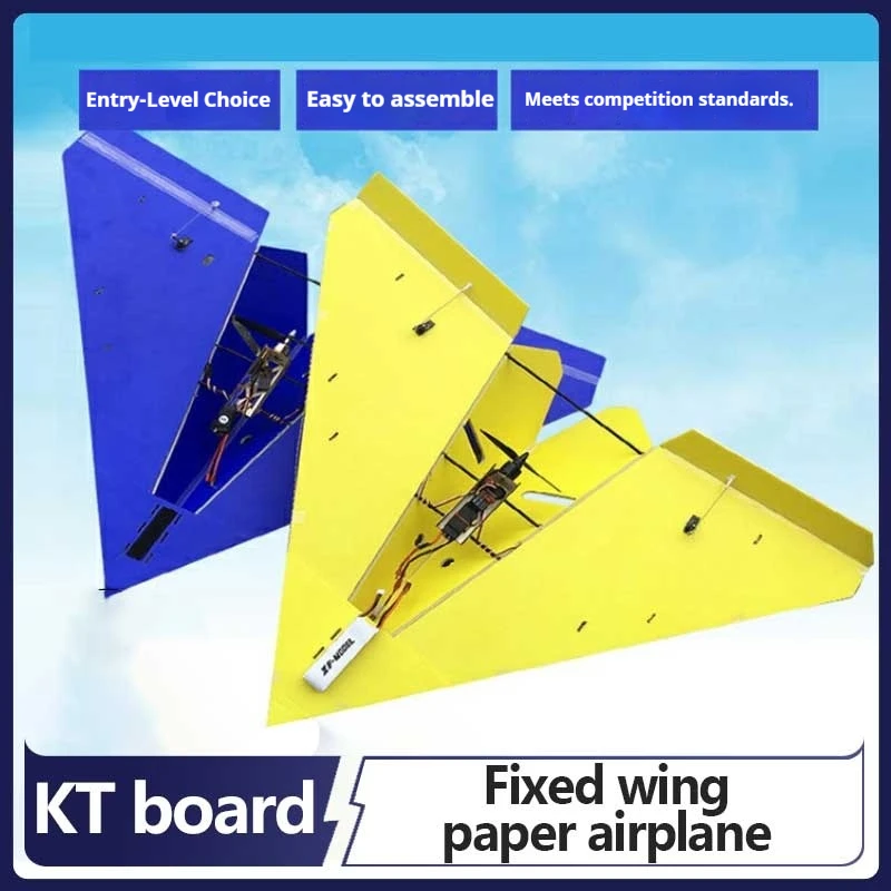 Remote Control Model Airplane Fixed Wing Kt Cardboard Airplane Triangular Wing Electric Aircraft 1-Meter Wingspan Airplane Diy