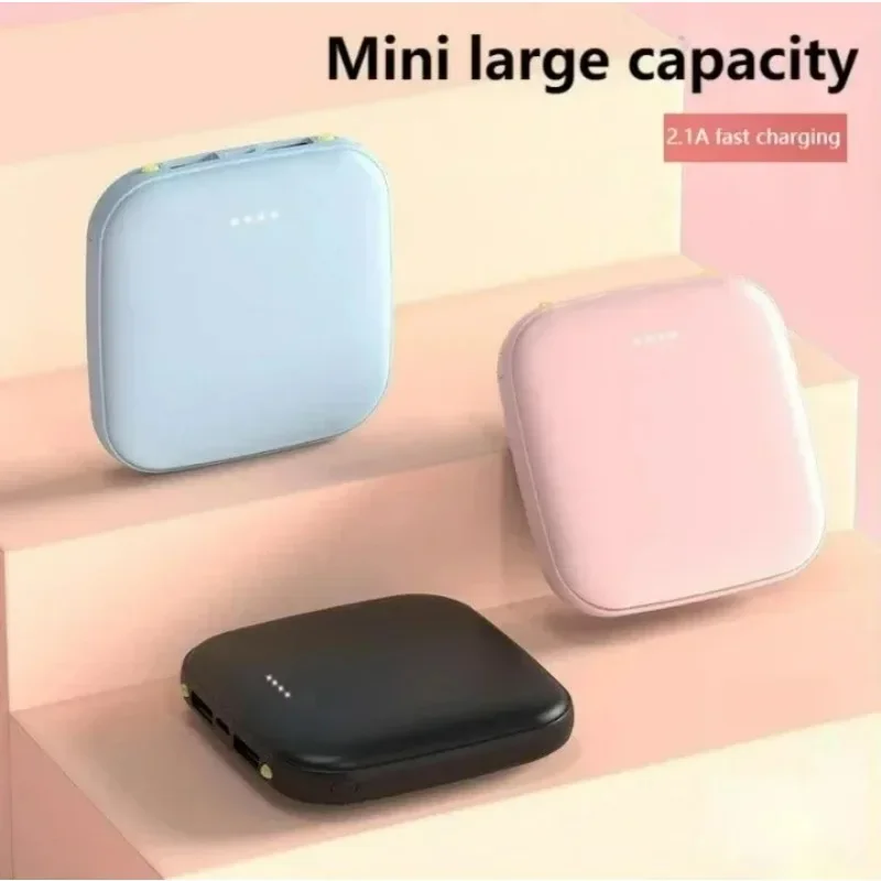 New Mini Power Bank Big Capacity 10000/20000mAh Small Pocket Size Led Usb Outdoor Mobile Phone Portable Pawer Bank