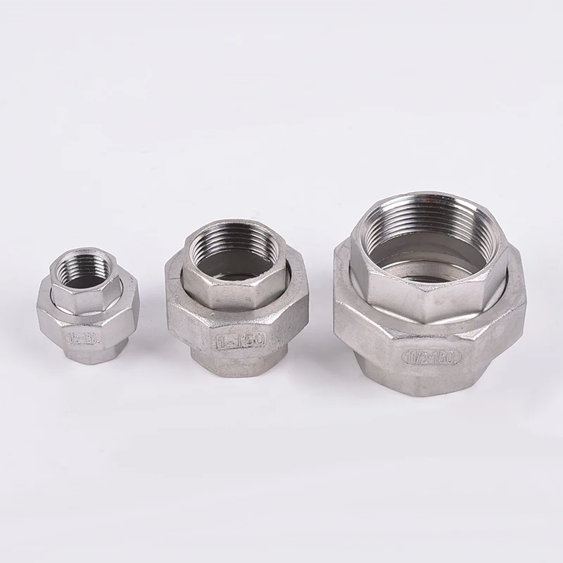 

1/4 3/8 1/2 1 1-1/4 1-1/2 2 BSP Female Thread SS304 Stainless Steel Live Joint Coupling Union Connector Pipe Fitting