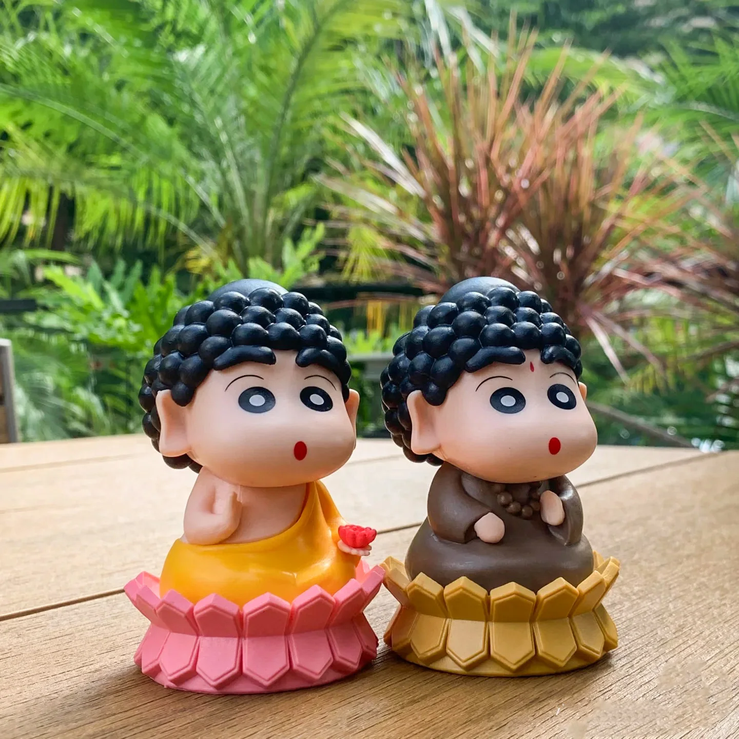 تلوين شين تشان أنيمي دمية ، شياو شين بوذا زي عمل دمية المواد البلاستيكية تمثال نموذج ، لعبة ، اللعب جمع هدية للأطفال