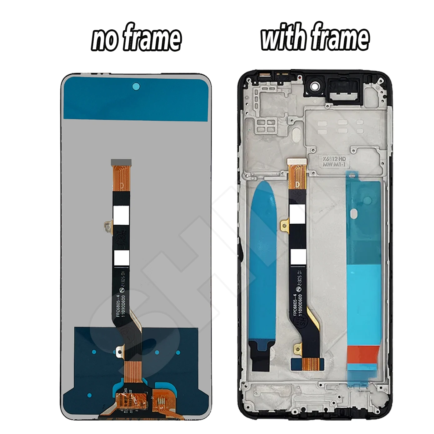 LCD Assembly For Infinix Hot 11s X6812 Display Touch For Infinix Hot 11s NFC X6812B LCD Screen Digitizer Replacement Parts