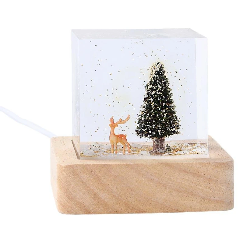 

European and American Christmas gifts, handmade luminous Christmas tree deer glue, creative