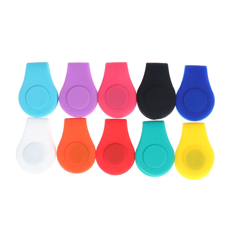 New Silicone Golf Hat Clip Ball Marker Holder With Strong Magnetic Attach To Your Pocket Edge Belt Clothes Gift Golf Accessories