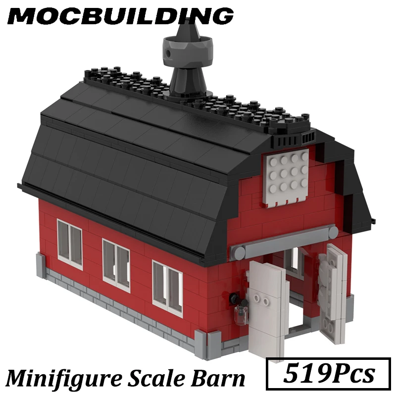 

Modular Farm Barn Street View Model MOC Building Blocks Brick Toys Construction Gift for Kids