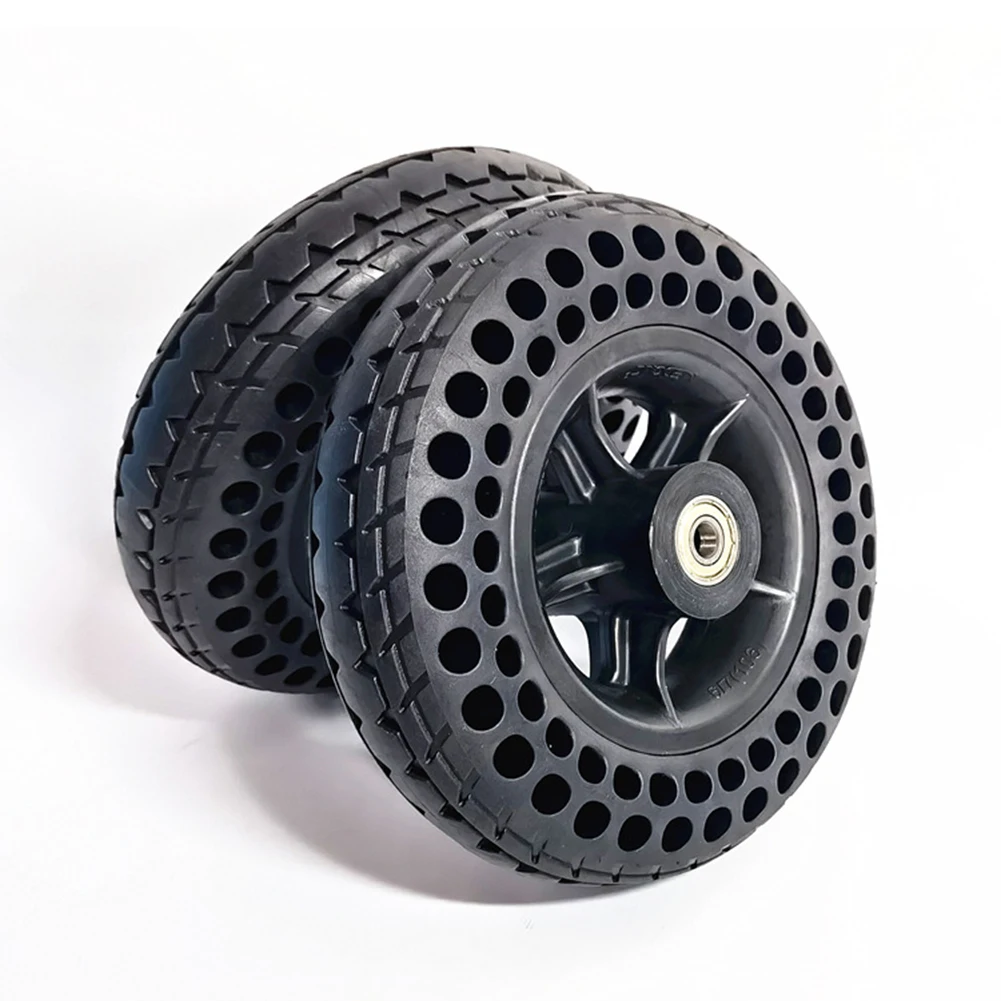 7x1 3/4 Electric Vehicle Front Wheel Non-pneumatic Solid Tire Honeycomb Front Wheels Non-slip Integrated Hub Ebike Accessories