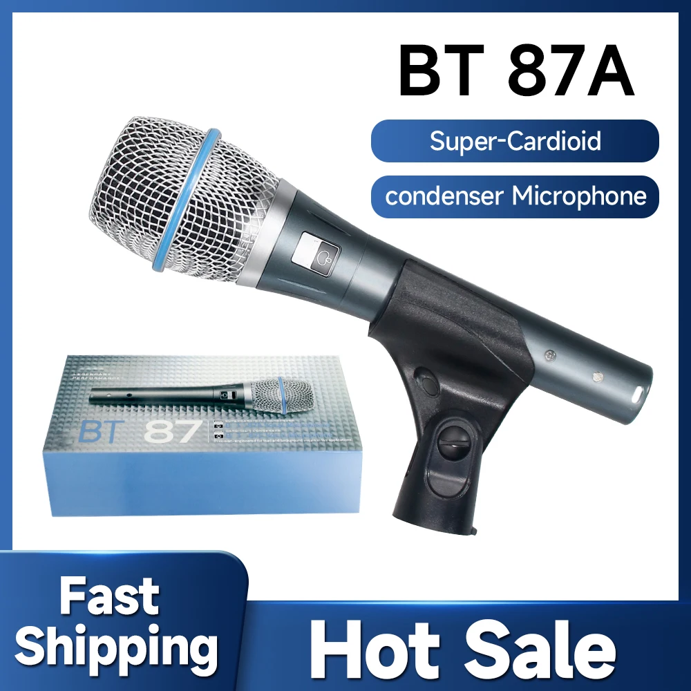 

High Quality Dynamic Capsule BT87A !! BT 87A Supercardioid Vocal Microphone With Amazing Sound