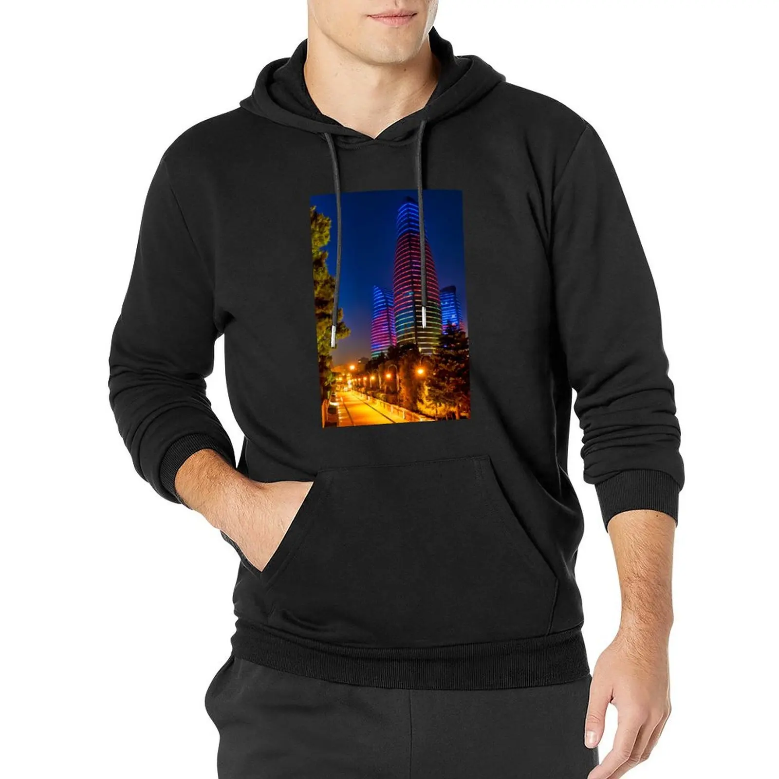 Flame Towers form Martyrs’ Lane, Pullover Hoodie anime clothing men's hoodie sweatshirt