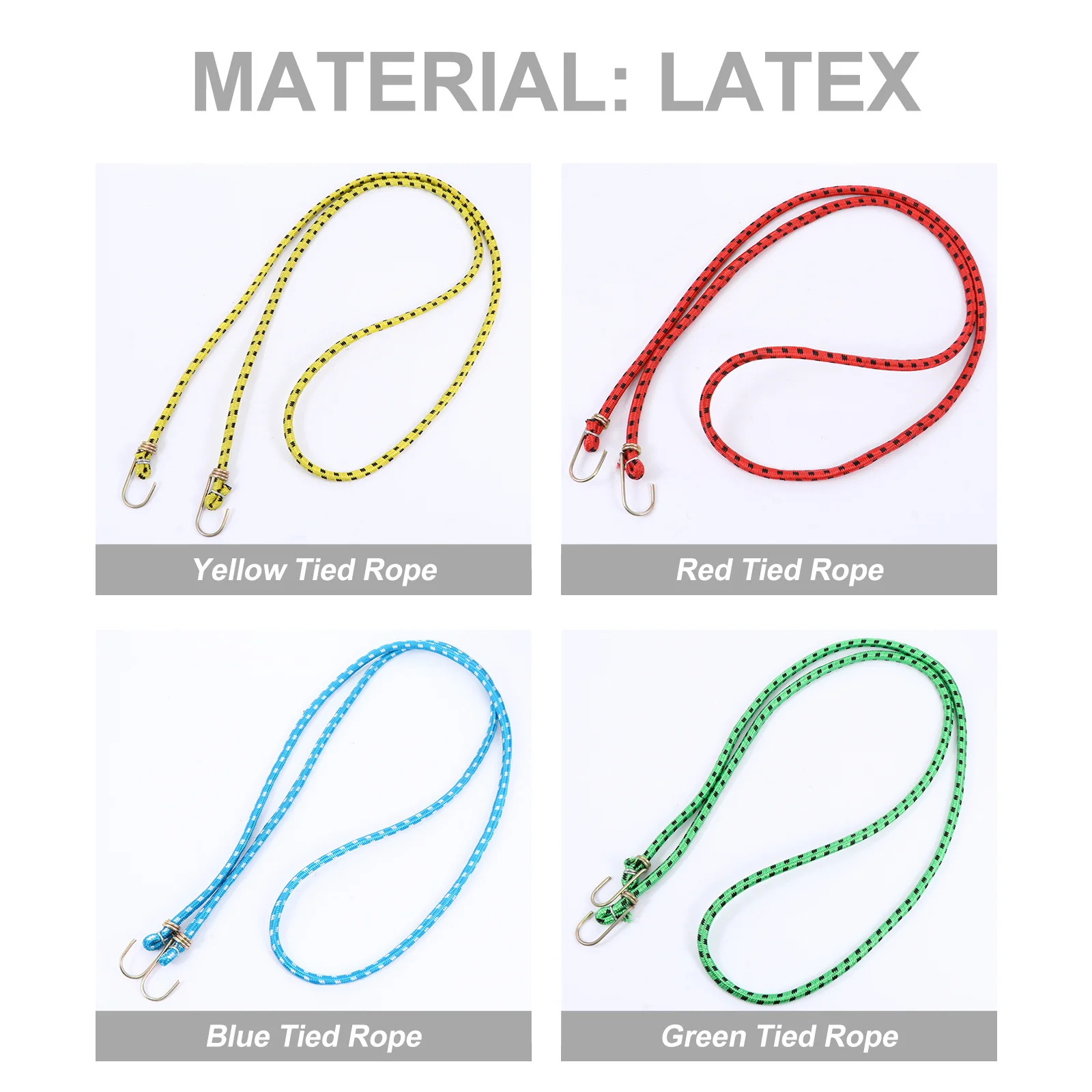 

Bungee Cords with Hooks Strap Elastic Luggage Straps for Suitcases Rope Electric Car Band