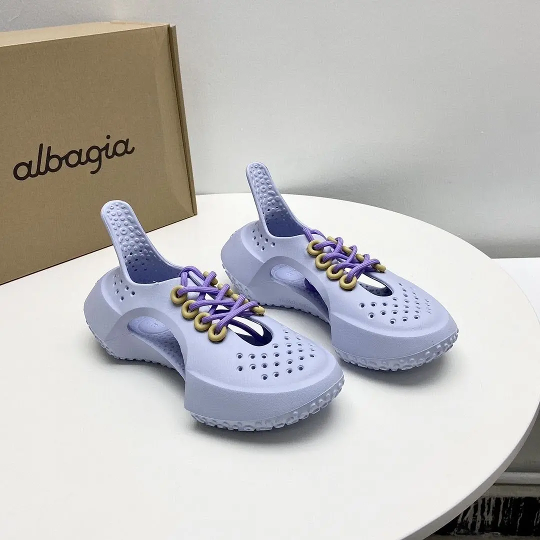 New non-slip breathable perforated walking shoes comfortable ladies casual running shoes EVA surface men's casual sneakers