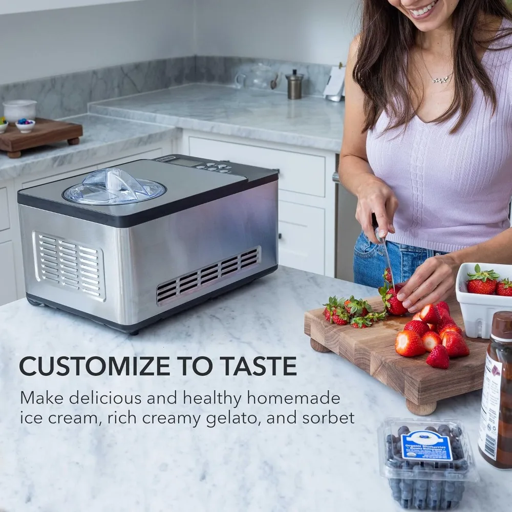 utomatic 2.1 Qt with Built-in Compressor, LCD Digital Display & Timer, No Pre-Freezing, ICM-200
