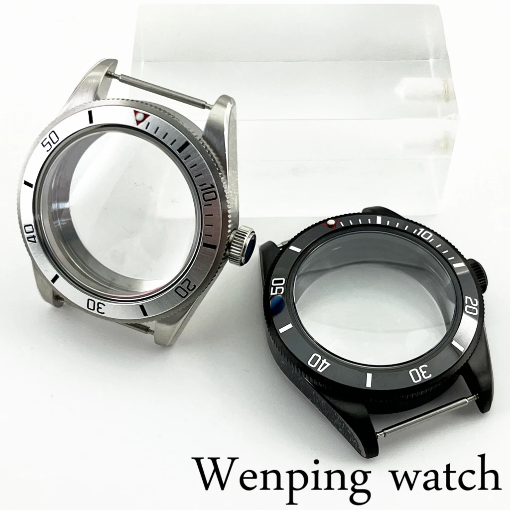 New 39mm Black/Silver/Rose Gold Waterproof Sapphire Glass Ceramic Bezel Solid/Glass Caseback Watch Case Fit NH35 PT5000 Movement