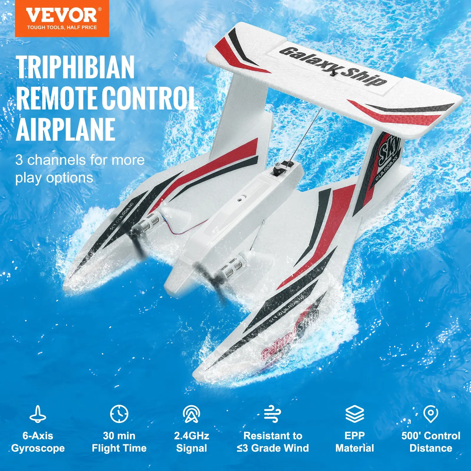 

RC Airplane Amphibious EPP Foam RC Plane Toy With 2.4 GHz Remote Control