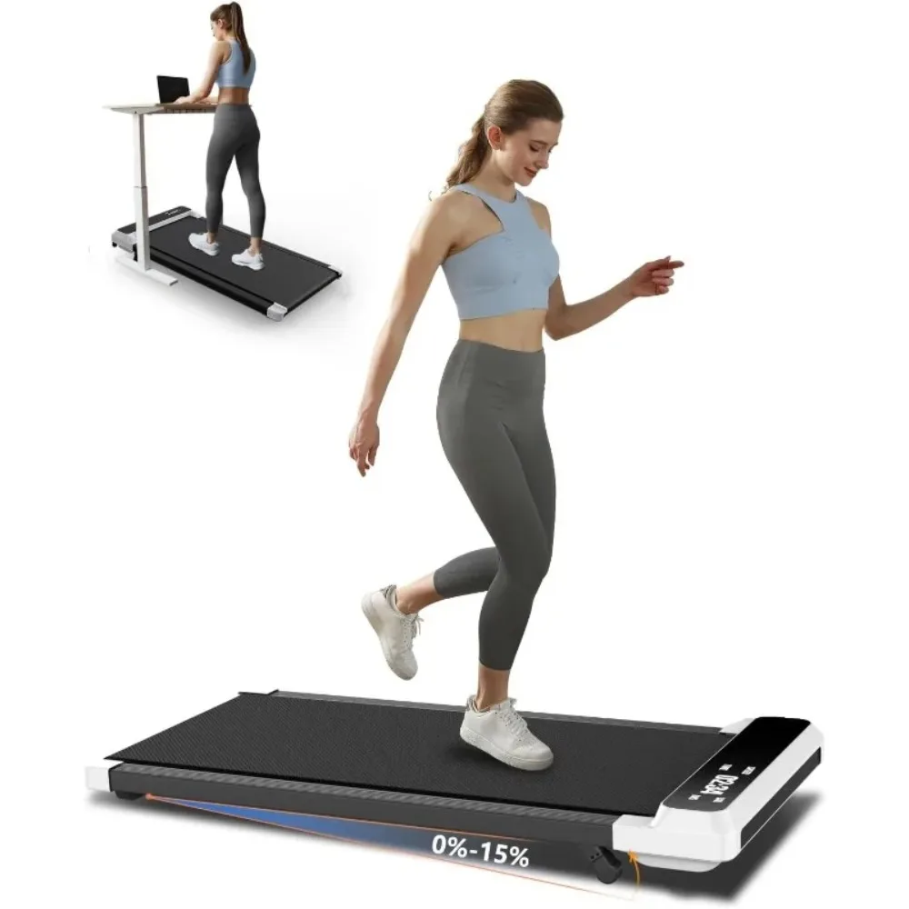 

Walking Mat 2 in 1, Home Under Desk Treadmill with Remote Control, LED Display Portable Walking Mat Treadmill