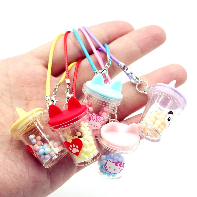 Miniature Adjustable Strap Kettle, Water Cup Modelo, Cute Doll House Decor, Pretend Play Brinquedos, Acessórios para crianças, 1pc