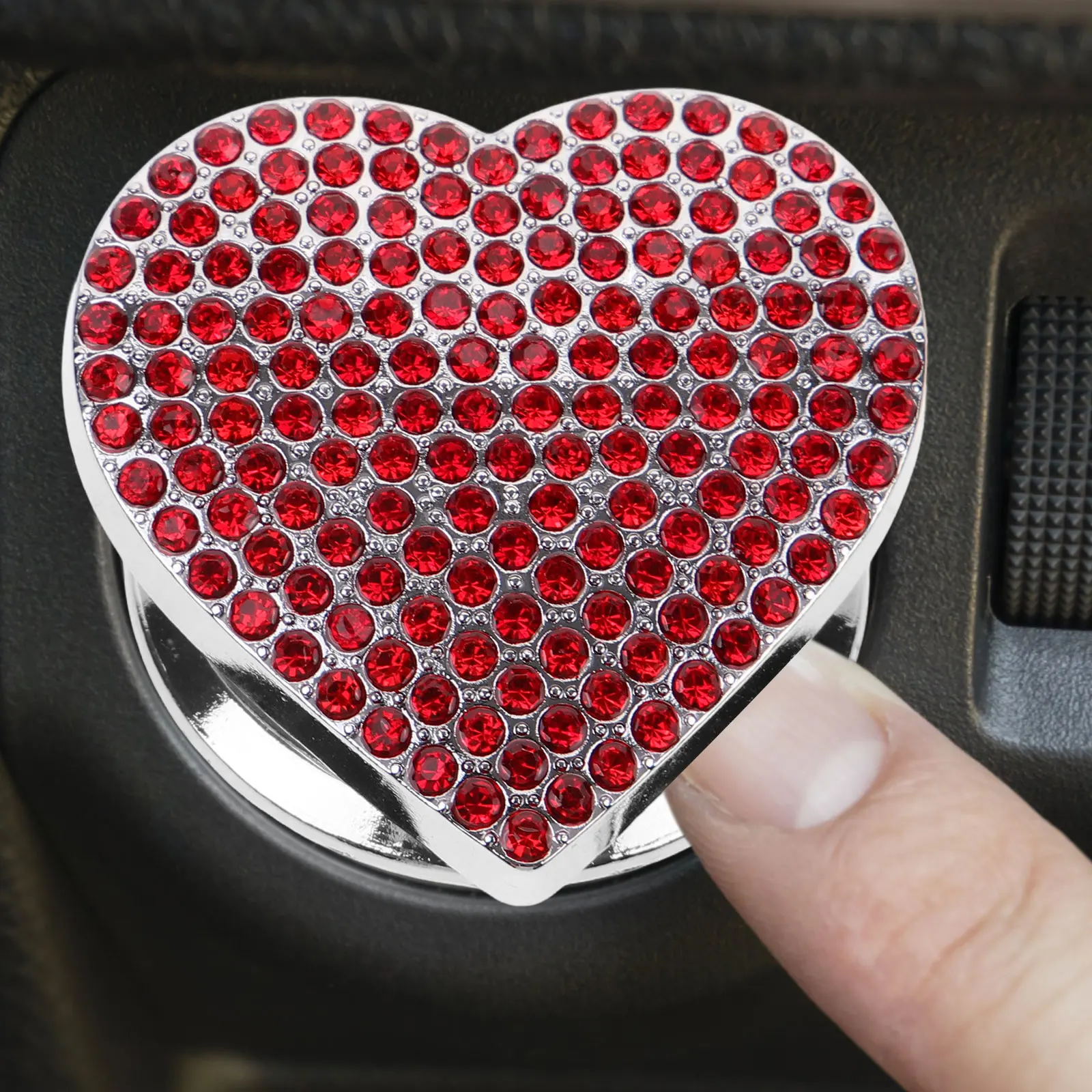 

Car Engine Button Decoration Zinc Alloy Rhinestone Ignition Cover Bling Accessories Auto Push To Start Cover For Key Start