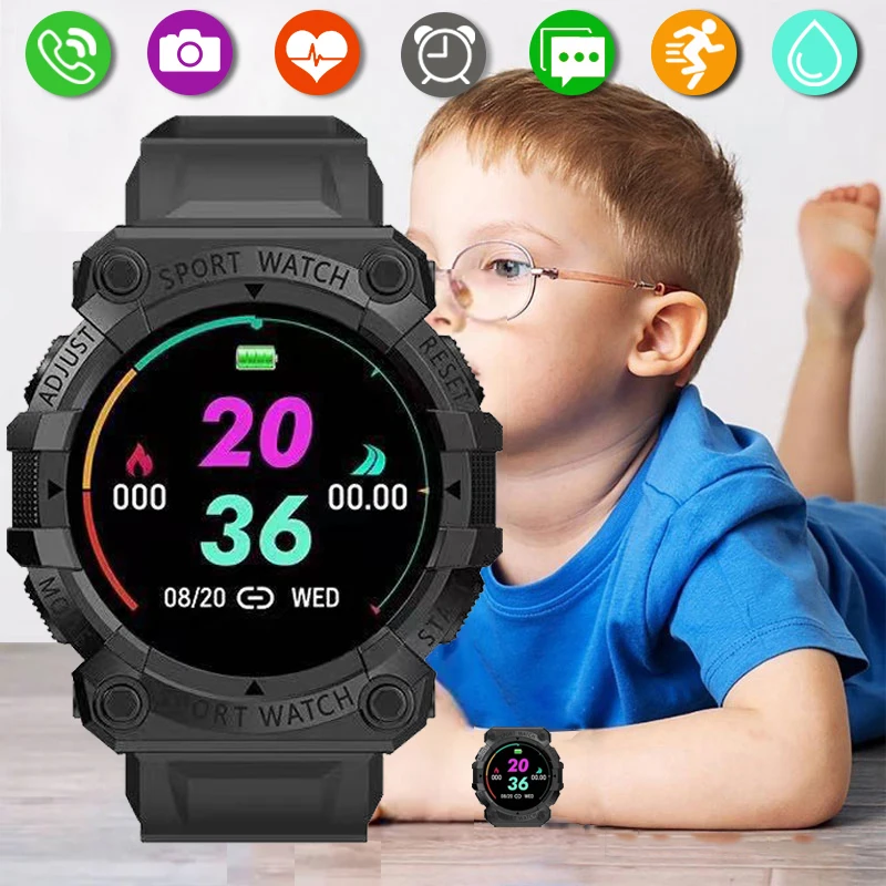 

Round Digital Smart Sport Watch Children's Watches Digital Electronic Bluetooth Fitness Wristwatch Men Kids Hours Dropshipping