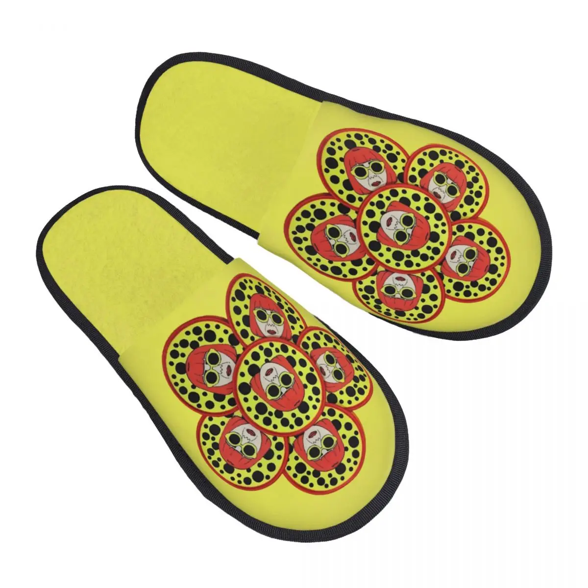 

Домашние тапочки Yayoi Kusama с абстрактной живописью, женские мягкие тапочки без шнуровки из пены с эффектом памяти, обувь для спальни