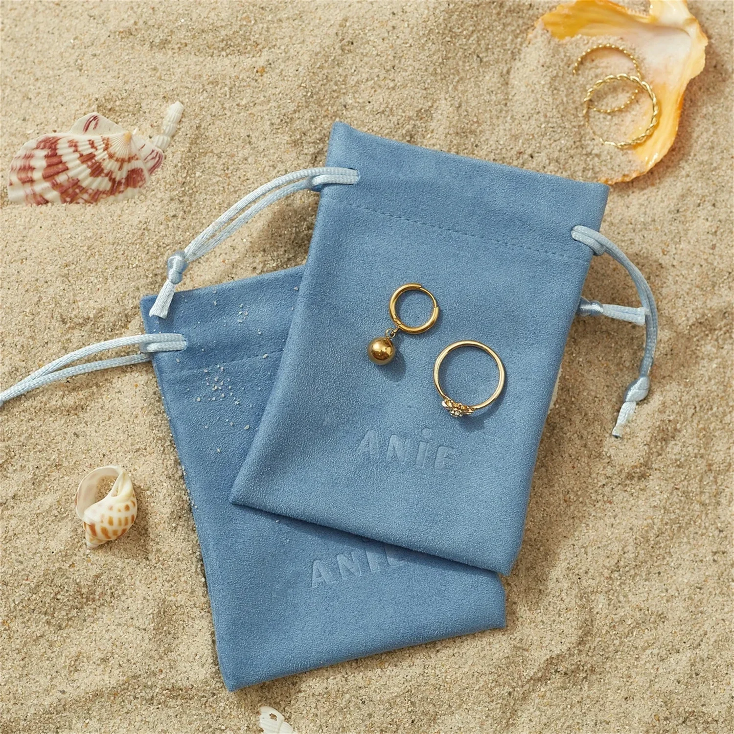 

50pcs blue pouch,drawstring pouch with deboss logo ,customized velvet jewerly pouch with logo,jewelry packaging free shipping
