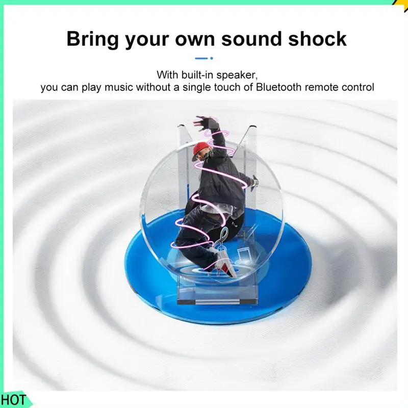 AWAH 2X 3D Fan Hologram Projector Desktop LED Sign Holographic Lamp Player Remote Display Support Images And Video