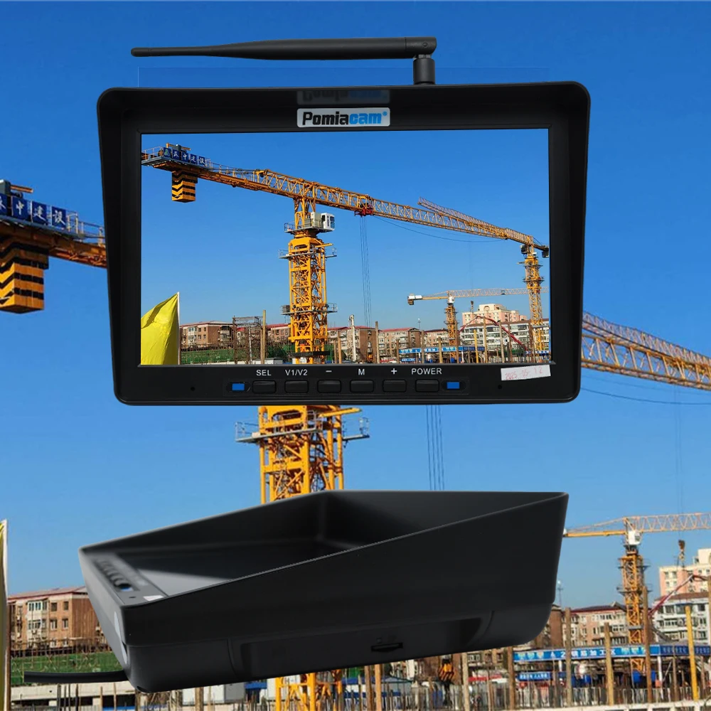 IP0002 10.1インチIPSスクリーンWIFIMCAMクレーンモニター、ループ録画、ワイヤレスモニター、CCTVカメラ、30倍ズーム、1080P、タワー式クレーン監視用