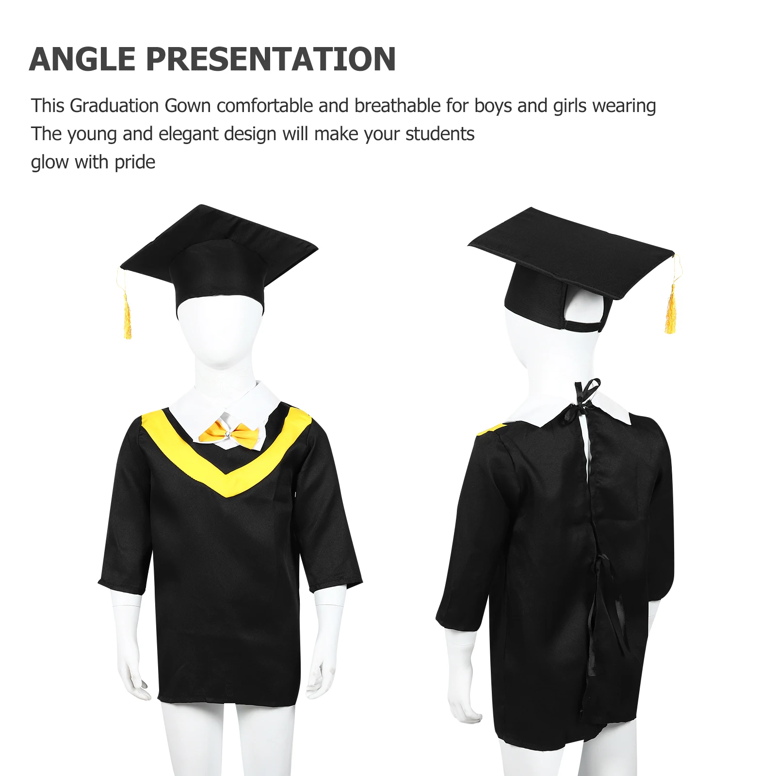

1 set 1 Set Kids Gown Kindergarten Tassel Hat Lightweight Preschool Graduation Outfit Toddler Child Boys Girls Cap Gown Set