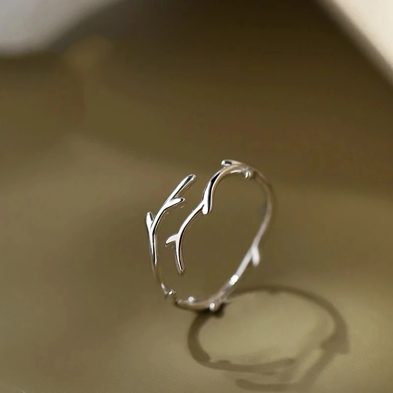 Women's 925 Silver Branch Ring, Simple Stylish Gift
