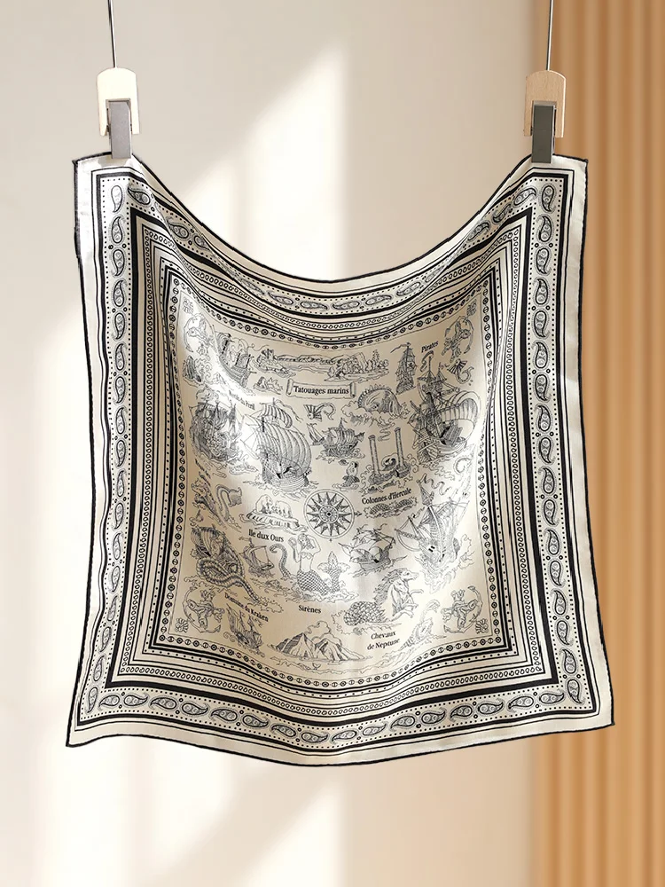 

Hand Rollerd Silk Wool Scarf Women Winter Soft Scarves Shawls Head Hair Accessories Hand-Rolled Bandanas AB Face Bag Accessories