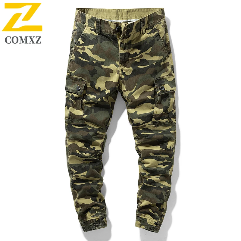 Utility Cargo Pants Men's New Autumn Multi Pocket Printed Camouflage Casual Trousers Versatile Outdoor Lightweight Sweatpants
