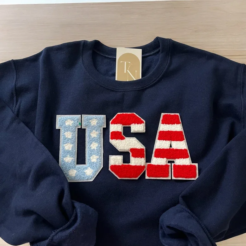 USA Sweatshirt, Usa Crewneck, 4th of July Sweatshirt, 4th of July Sweater, American Flag Sweatshirt,US Flag Sweatshirt