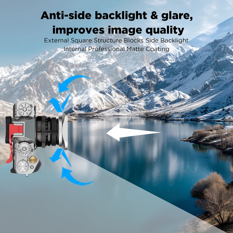 Haoge LH-X35S Square Metal Lens Hood Shade for Fuji Fujinon XF