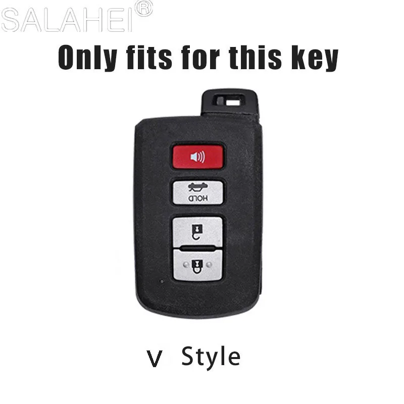 Leather Car Key Case Cover For Toyota Camry Corolla RAV4 Highlander Avalon 2015 2016 2017 2018 Protector Shell Auto Accessories