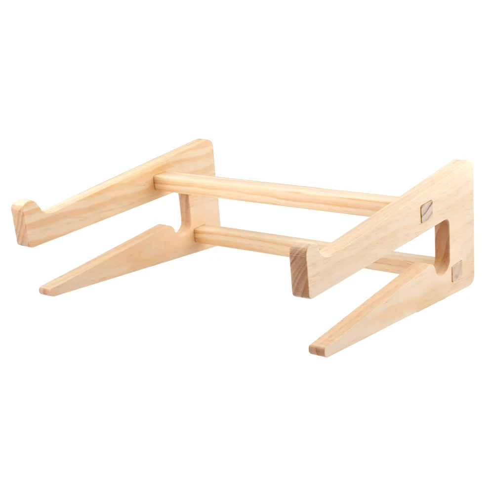 Wood Universal Laptop Stand Cooling Bracket Foldable Detachable Wooden Holder Mount for 10-17 inch Notebook Computers