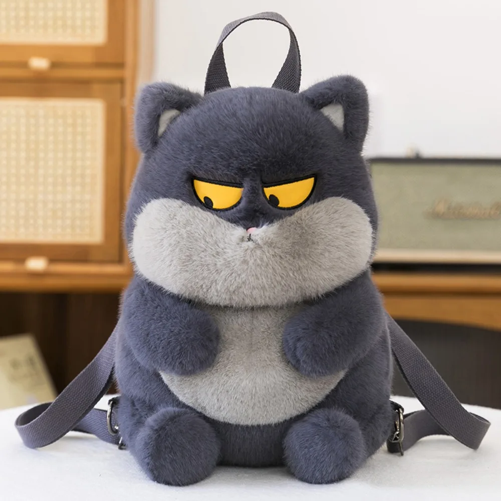 

Animals Cat Plush Backpack Plush Doll Phone Bag Little Cat Doll Shoulder Bag Large Capacity Cute Cartoon Plush Schoolbag Lady