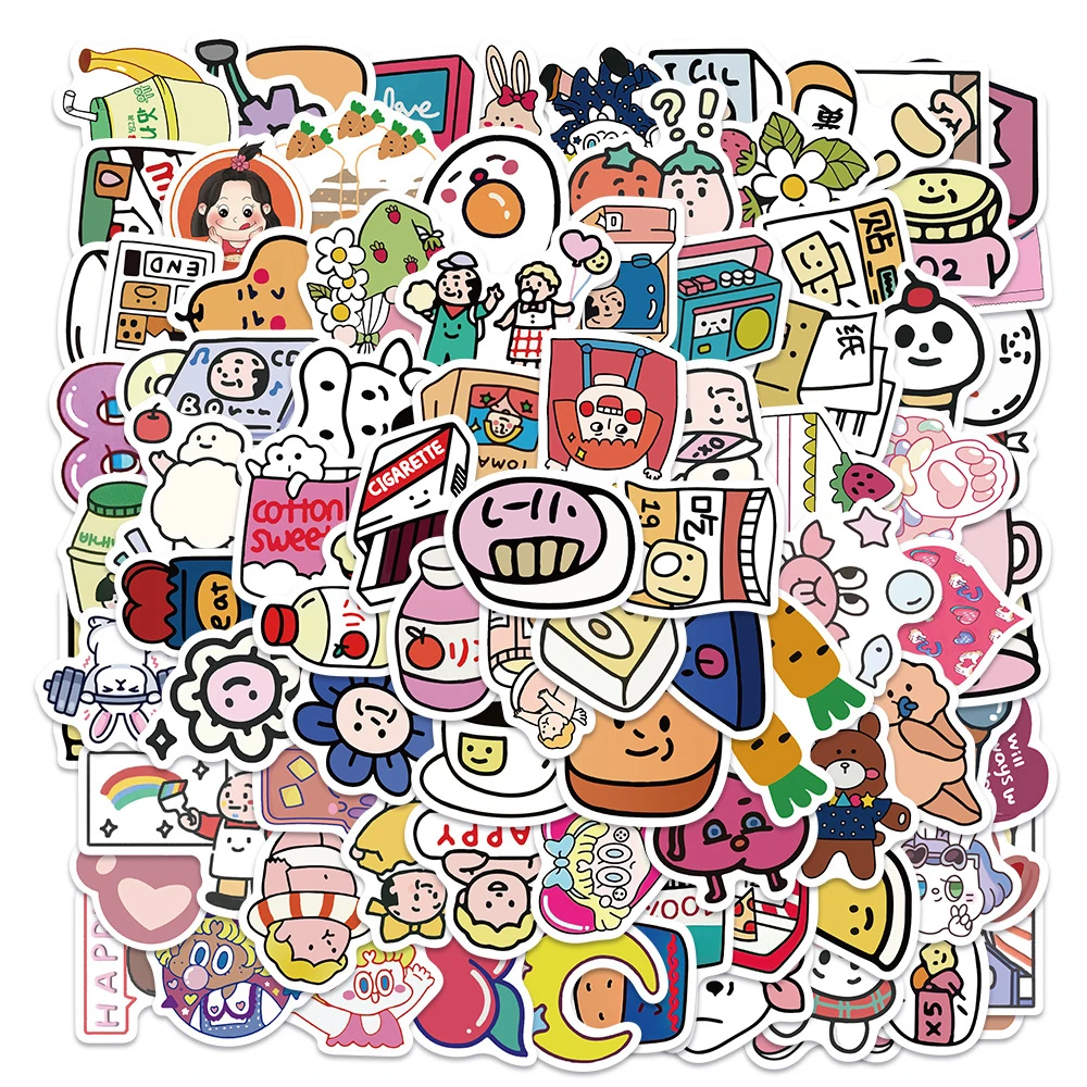90PCS Cartoon INS Oxygen Laboratory Stickers For uggage Phone Case Laptop Notebook Decals Kids Gift Peel Joy Sticker Store