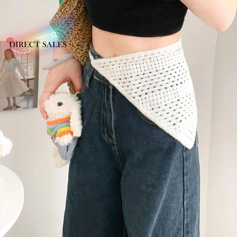 ผ้าพันคอไหมพรมทรงสามเหลี่ยมแบบโบฮีเมียน ผ้าคลุมศีรษะ ผ้าคาดเอว ผ้าพันคอหลากสีสัน สไตล์ชาติพันธุ์ ผ้าคาดเอวสำหรับสตรีทแวร์