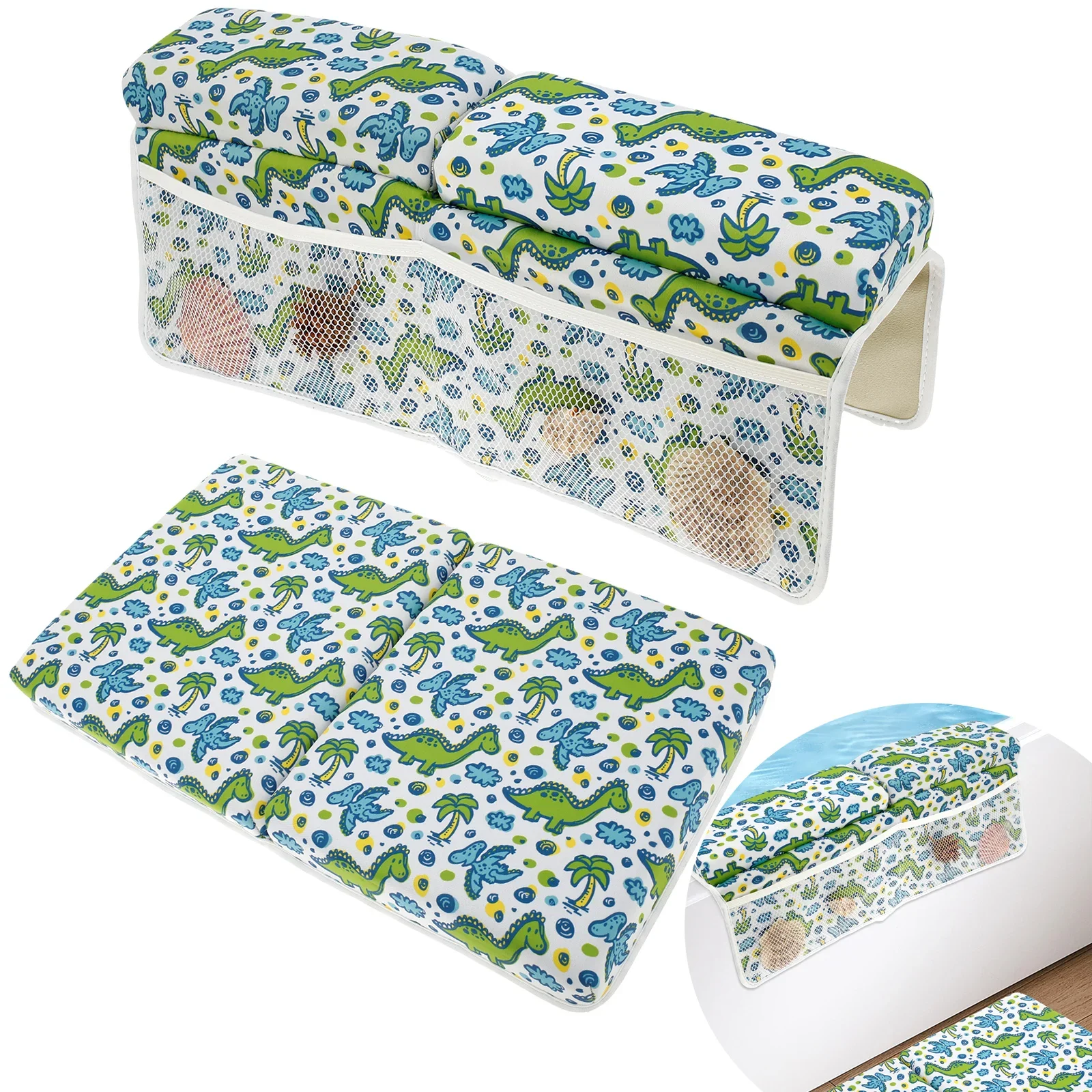 

Baby Bath Mat Kneeler and Elbow Rest Pad Set Nonslip Bath Pad Waterproof Bathtub Elbow Kneeling Support Mat Bathroom Accessories