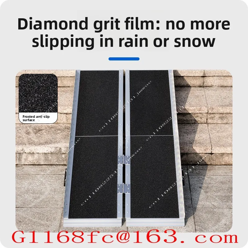 Accessible Ramp Board Aluminum Alloy Foldable Ramp Up and Down Steps Pad Wheelchair Steps