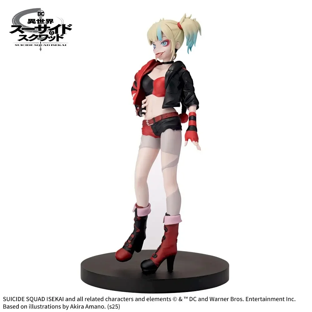 In Stock SEGA Original Genuine Anime Suicide Squad Isekai DesktopDecorate Collections Harley Quinn Joker 16cm Model Toy Figures