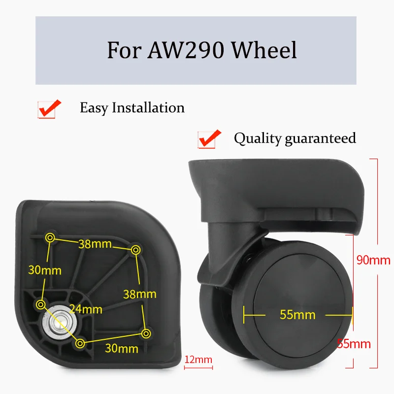 

Suitable For AW290 Nylon Luggage Wheel Trolley Case Wheel Pulley Sliding Casters Universal Wheel Repair Slient Wear-resistant