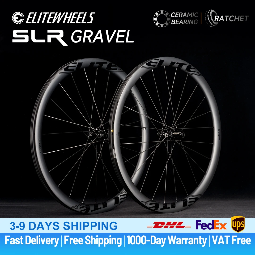 ELITEWHEELS SLR GRAVEL Carbon-Laufradsatz Ratschensystem 36T Scheibenbremse Cyclocross 700C Räder Center Lock