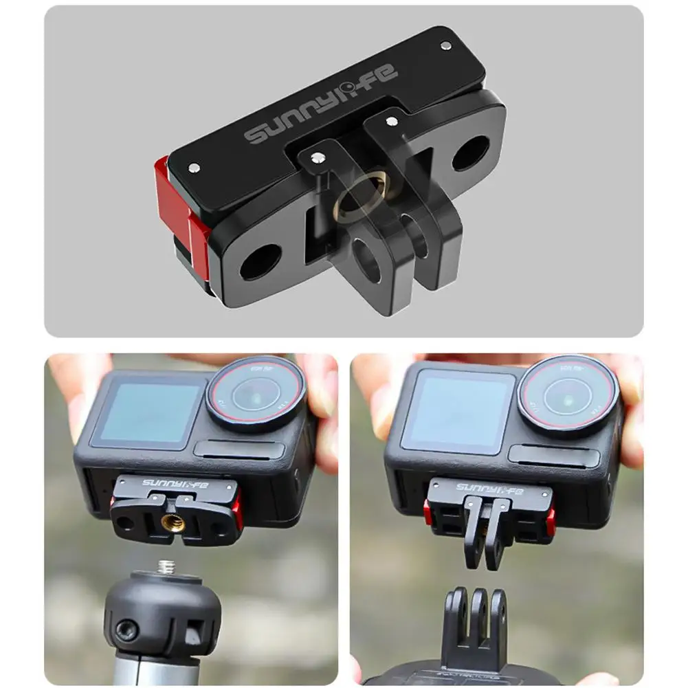 حامل محول مغناطيسي قابل للطي لكاميرا DJI Osmo Action 5 Pro سريع الإصدار وقاعدة ثلاثية القوائم ملحقات تثبيت الكاميرا C9P3